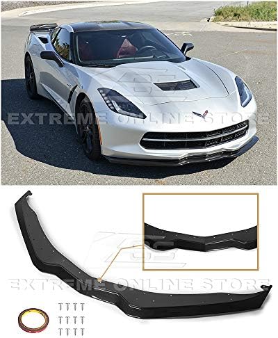 Extreme Online Mağaza ıçin 2014-2019 Chevrolet Corvette C7 | Z06 Z07 Sahne 2 Stil ABS Plastik Boyalı Karbon Flaş Ön Tampon Alt