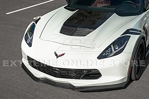 2014-Present Chevrolet Corvette C7 için Extreme Online Mağaza Değiştirme / Z06 Z07 Sahne 2 Stil Ön Tampon Alt Dudak Splitter