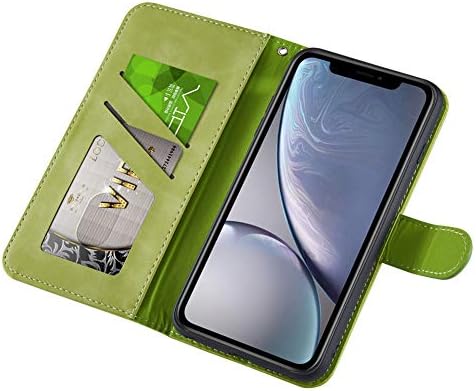 MRSTERUS Deri iphone için kılıf 11 Kılıf Sevimli Fil Kabartmalı Premium PU Deri Darbeye Dayanıklı Manyetik kapak cep telefonu