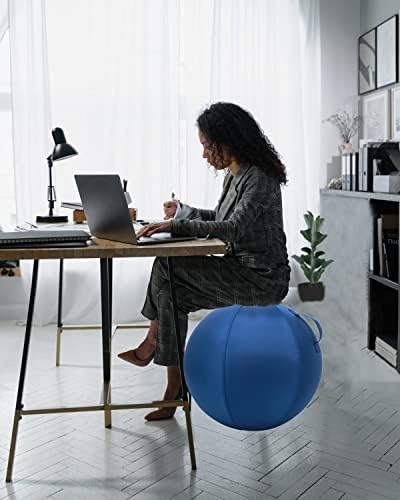 Egzersiz Topu / Yoga Topu Kapak 55/65 cm Yetişkinler İçin Ofis Ev Fitness ve Aksesuarları Doğum Topu Gebelik Pilates Denge Sandalye