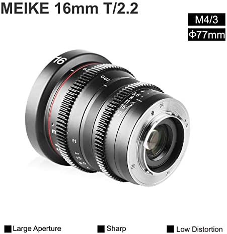 Meike 16mm T2. 2 Manuel Odaklama Geniş Açı Sabit Başbakan Sinema Lens için M43 Micro Four Thirds MFT Dağı Kameralar ve Sinema