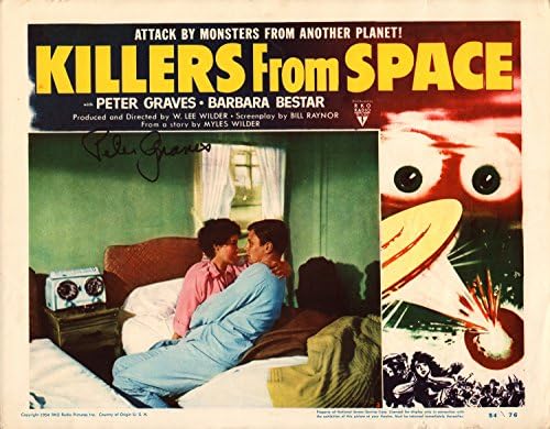 Uzaydan Katiller Peter Graves imzalı Orijinal Lobi Kartı