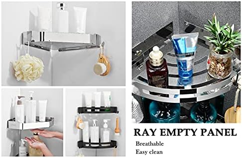 2 Katlı Köşe Duş Caddy, Duvara Monte Paslanmaz Çelik Banyo Duş Rafları Depolama Raf için Tuvalet, Şampuan, yurt ve Mutfak