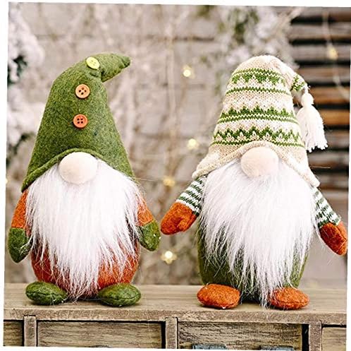 2 ADET Noel Gnome İsveç, noel Cüceler Set El Yapımı Santa Gnome Peluş Bebek Heykelcik Noel gonk Noel Süslemeleri Gonks Santa