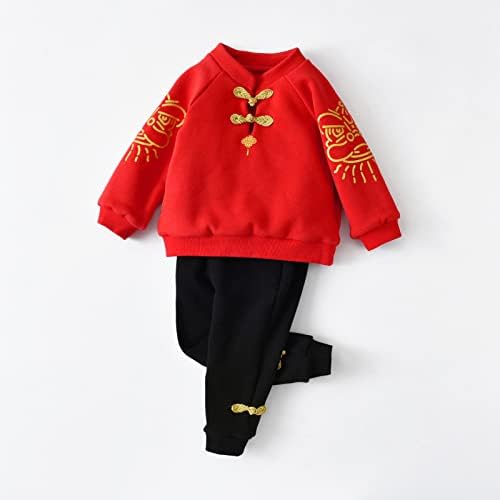 Toddler Bebek Giyim Seti, kalın Sıcak Tang Takım Ay Çin Yeni Yılı Prenses Ceket ve Elbiseler için 1-5Y Bebek Bebek Kız
