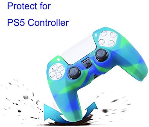 PS5 Denetleyici Cilt,Hikfly Silikon Kapak için PS5 Sapları Playstation 5 Denetleyici Kapak koruyucu Kılıf Kitleri Video Oyunları