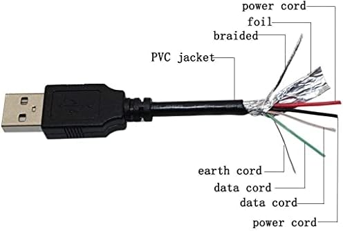 PPJ USB Veri/Sync şarj kablosu PC Laptop Şarj Güç Kablosu için Vulcan Elektronik Yolculuk VTA0703 7 Dokunmatik Net-Tablet PC