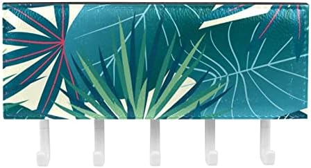 Yaz Tropikal Bitki Yaprakları Duvarlar için Anahtar ve Posta Tutucu-Posta Organizatörü ve 5 Kancalı Anahtar Askısı, Ev, Giriş,