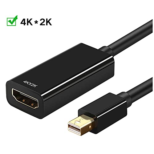 1 adet 18 cm Mini DisplayPort HDMI Adaptörü Mini DP Kablosu Video Ses Thunderbolt 2 4 K / 30 Hz HD HDMI Dönüştürücü, 4 K x 2