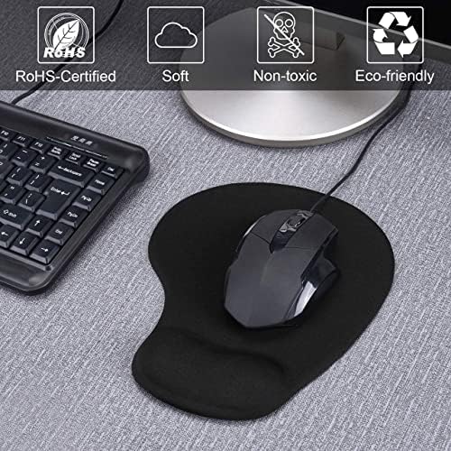 2 Paketi Mouse Pad ile Jel Bilek Istirahat Destek Kaymaz Özel Dokulu Yüzey Fare Mat için Ofis, Oyun, Masaüstü, Bilgisayar, Dizüstü
