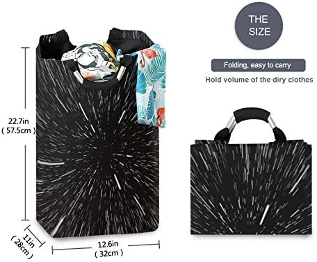 Qılmy Büyük Çamaşır Sepeti Katlanabilir Giysi Sepet, su Geçirmez Kreş Depolama Bin Kolu ile Giyim Sepetleri için Yatak Odası