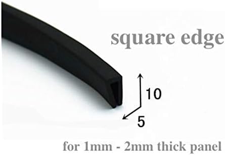 Cqınju-Duş Mühür Siyah U Şerit Kenar Kalkanı Muhafaza, 0.5 mm - 10mm X 1 m Bağlı Cam Metal Ahşap Panel Kurulu Levha Kabine Araç