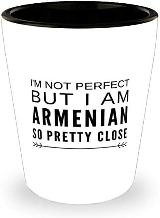 Armenian Shot Glass - Ben Mükemmel Değilim Ama Ben Ermeniyim Çok Yakınım-Ermeni için Komik Bir Hediye