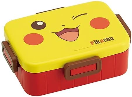 Çocuklar için Genel Pikachu Yüz Bento Kutusu Mikrodalga Bulaşık Makinesinde Yıkanabilir (Bento, Çanta, Çubuk)