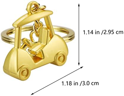 LİOOBO 3 adet Narin Metal Golfs Sepeti Dekorları Yaratıcı Anahtar Zincirleri Asılı Süslemeleri (Altın)