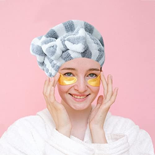 LıngLıngo Saç Kurutma Havlu Kap, yumuşak Mikrofiber Süper Emici Hızlı Kuru duş bonesi Saç Türban Wrap için Kıvırcık Kalın Saç