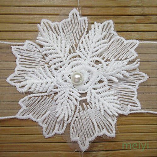 1 Metre Çiçek Tığ Inci Dantel Kenar Trim Şerit 5 cm Genişlik Vintage Stil Beyaz Kenar Abartı Kumaş Işlemeli Aplike Dikiş Zanaat