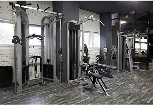 DORCEV 7x5ft Gri Spor Zemin Kapalı Fitness Ekipmanları Kas Eğitimi Fiziksel Egzersiz Spor Tema Fotoğraf Arka Plan Modern Sağlık