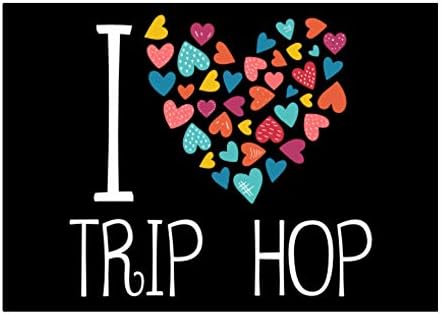 Teeburon I Love Trip Hop Renkli Kalpler Çıkartma Paketi x4 6 x4