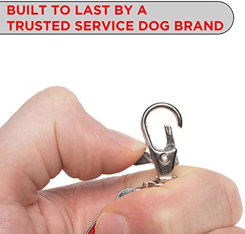 Endüstriyel Yavru Hizmet Köpek Etiketi, 2 Paket: Hizmet Hayvanları için Metal Evcil Hayvan Kimlik Etiketleri, Duygusal Destek