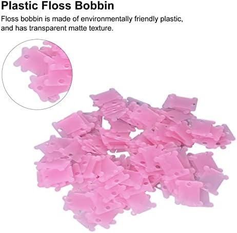 Plastik Diş İpi Bobin, Ev Kullanımı için Sağlam Dayanıklı Şeffaf Mat Plastik Sarma Tahtası (Pembe)