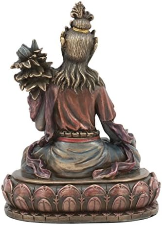 Ebros Bodhisattva Beyaz Tara Heykeli Merhamet Tanrıçası ve Şifa Meditasyon Lotus Koltuk Taht Buda Heykel Doğu Aydınlanma Budizm