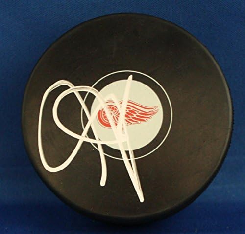 İMZALI Adam Graves Detroit Red Wings Hokey Diski-w / COA - İmzalı NHL Diskleri