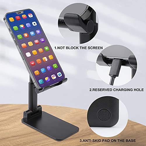 Meme Kanseri pembe kurdele Katlanabilir Cep telefonu Standı Ayarlanabilir Tablet tutucu Dağı Ev Ofis Masaüstü Siyah Tarzı