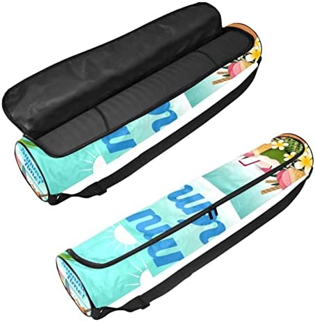 Yoga Mat Çanta için Egzersiz Yoga Mat, Egzersiz Yoga Mat Taşıyıcı Tam-Zip Yoga Taşıma Çantası ile Ayarlanabilir Kayış Yaz Zaman