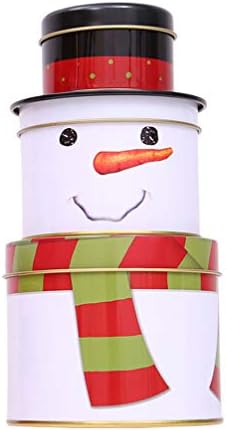 Jenerik Noel Şeker Hediye Kutusu Noel kurabiye kavanozu Teneke Teneke Kardan Adam Kurabiye Kavanozları Noel Tatil Malzemeleri