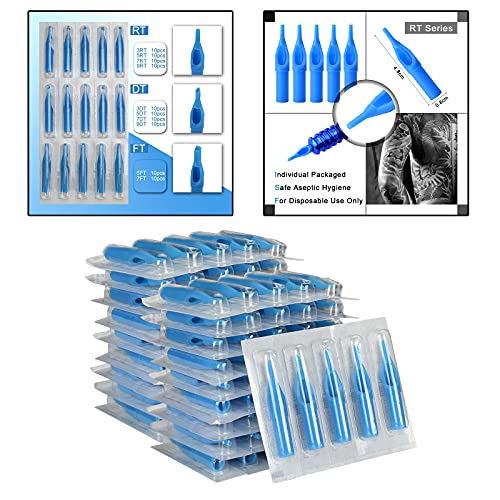NEWMİND 100 adet Karışık İpuçları Tek Kullanımlık Plastik Çeşitli İpuçları Tüp Mavi