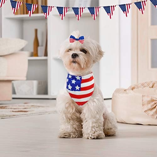 Amerikan Bayrağı Köpek Bandana papyon Saç Tokası Tutu Etek-Köpek Vatansever Kostüm Malzemeleri Küçük Orta Köpekler Kediler Yavru