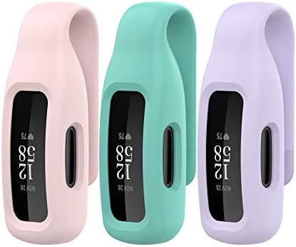 FitTurn Klip Kılıf Aksesuar ile Uyumlu Fitbit Ace 3 Etkinlik Tracker Çocuklar için 6+, Yedek Renkli Taşınabilir Klip Toka Çelik