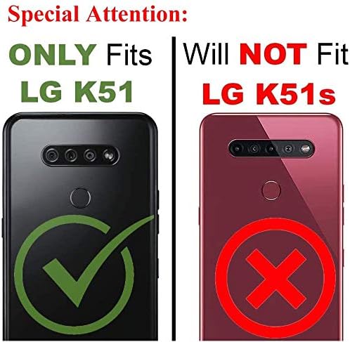 LG K51 için GORGCASE Durumda, LG Q51 Durumda, LG Yansıtacak Durumda W / Cam Ekran Koruyucu Ağır Darbeye 360°Dönen Halka Standı