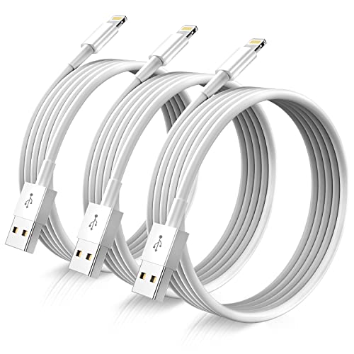 [3 Paket 6ft] iPhone şarj cihazı Kablosu Yıldırım Kabloları, Apple MFi Sertifikalı USB A şarj kablosu iPhone 13 12 11 Mini Pro