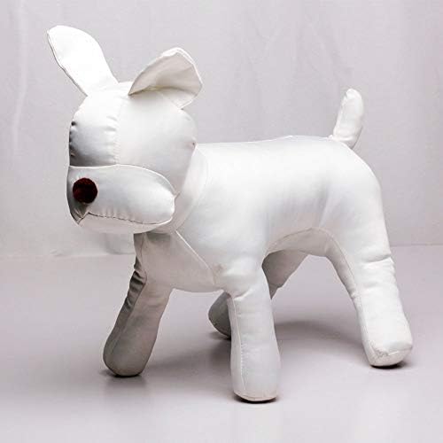 Köpek Manken Formu Ekran Standı Pet Giyim Askı Peluş Simülasyon Modeli Oyuncak (Beyaz)