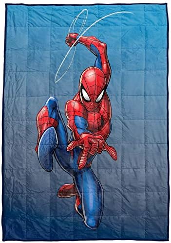 Marvel Comics Avengers Good Guys Ağırlıklı Battaniye 5 lbs - Önlemler 36x48 inç, Çocuk Yatak Özellikleri Kaptan Amerika, Demir