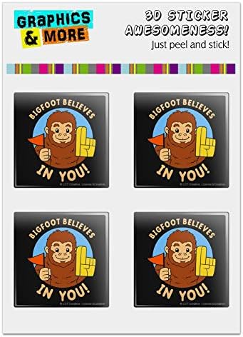GRAFİKLER ve DAHA FAZLASI Bigfoot Size İnanıyor Komik Mizah Bilgisayar Kasası Modding Rozet Amblemi Reçine Tepeli 1 Çıkartmalar-4