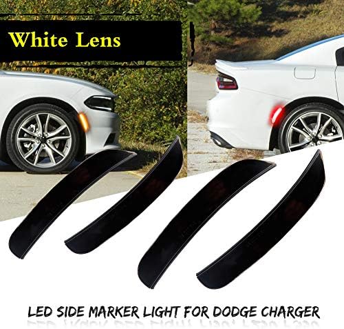 Füme Lens LED Ön/Arka Side Marker Sinyal ışıklar Lamba Kiti Dodge Charger 2015-2019 ıçin