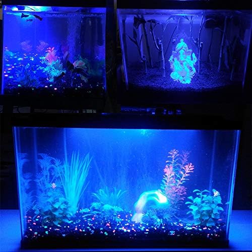MıngDak LED akvaryum ışık, balık tankı ışık su altında ışık dalgıç kristal cam ışıkları beyaz ışık / mavi ışık