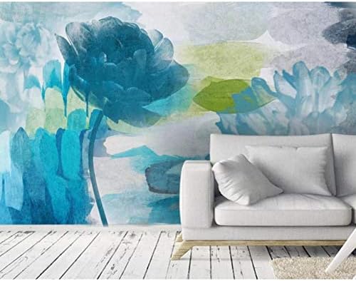 Mavi Çiçek Yağlıboya duvar resmi Duvar Kağıdı Avrupa Çiçek Fresk Oturma Odası Yatak Odası duvar dekoru Fotoğraf duvar kağıdı