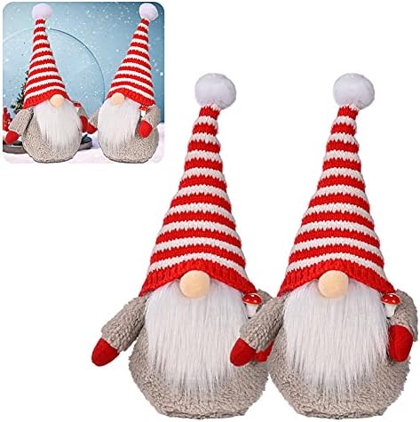 Noel Peluş Gnome Noel Elf Cüce Santa Gnome Bebek Yüzsüz Bebek Noel Peluş Cüce Heykelcik Tomte Santa Elf Süs Ev Hediye için 2