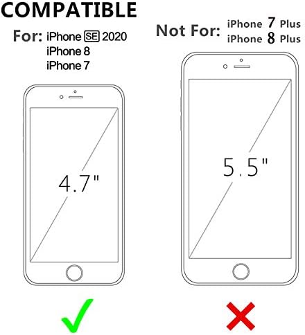 WenBelle için iPhone 7/iPhone 8 / iPhone SE (2020 Edition) Kılıf, Standı Özelliği, Prim Yumuşak PU Renk Eşleştirme Deri Cüzdan