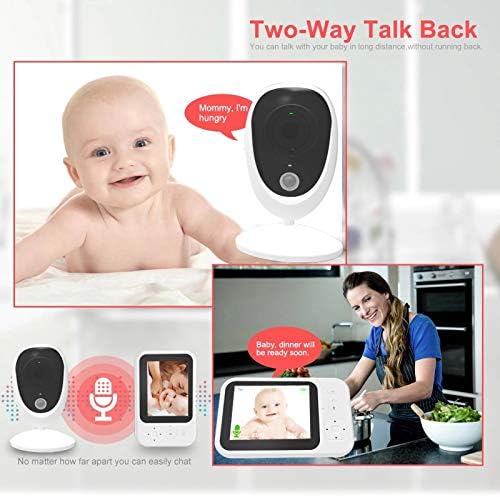 zmtzl Bebek Monitörü, 3.5 İnç Video Bebek Monitörü Kamera ve Ses, Bebek Kreş Kamera, İki Yönlü Konuşma, Oda Sıcaklığı, Ninniler,