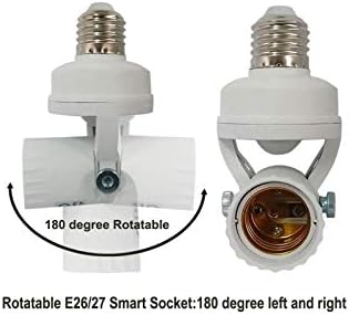 Hareket Aktif ışık Soketi, Ayarlanabilir Lamba Kafası Açısı E26 / E27 Akıllı Ampul Adaptörü, Sundurma, Kiler Odası, Garaj için