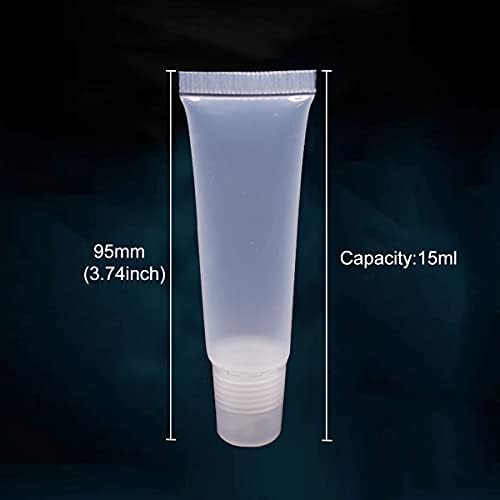 EWANDA MAĞAZA 50 ADET 15 ml Boş Tüpler Dudak Parlatıcısı Balsamı Temizle Kozmetik Mini Konteynerler