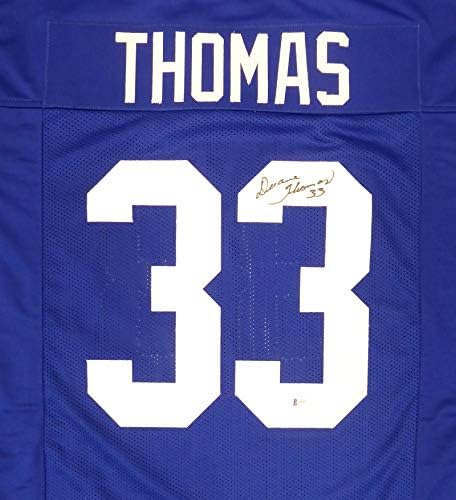 Dallas Cowboys Duane Thomas İmzalı Mavi Forma Beckett BAS Stok 177505