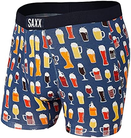 Saxx Erkek İç Giyim-Vibe Boxer Külot, Dahili Basketbol Sahası Kese Desteği, Çekirdek