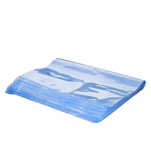 Bettomshin 100 Pcs PVC ısı Shrink Wrap çanta, 11.81 İnç Uzunluk 7.09 İnç Genişliği, daralan Sarma ambalaj çanta Açık Mavi için