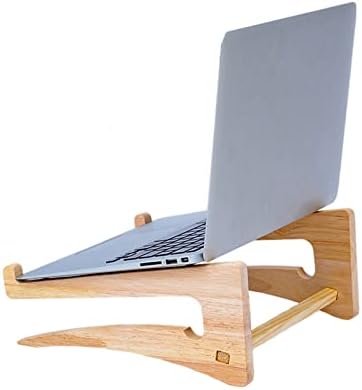 Baoblaze Laptop Standı Masif Ahşap Raf Kaldırma Kaymaz Soğutma Tutucu Masaüstü Notebook için-Büyük Boy